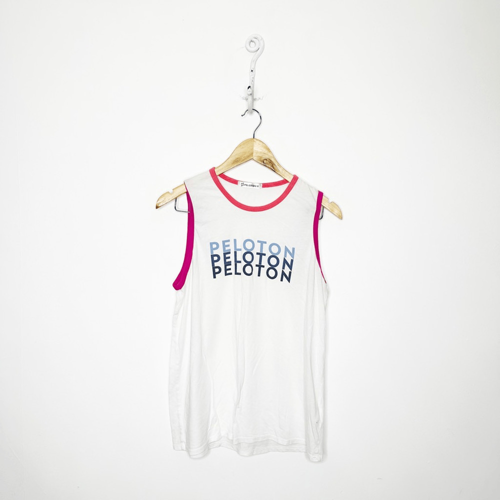 Peloton Ringer Muscle Tee tank top sleeveless cycling women's M medium